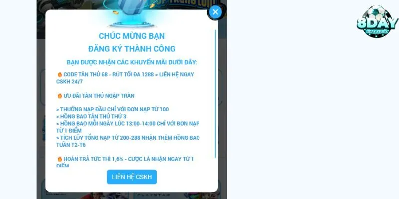 Khuyến mãi 8Day đa dạng